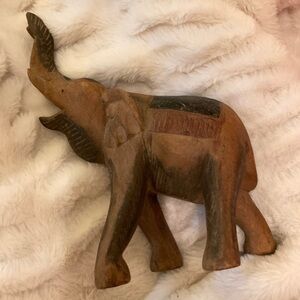 Hand Carved Wooden Elephant Home Decor